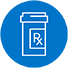 Ícono de frasco de medicamentos.